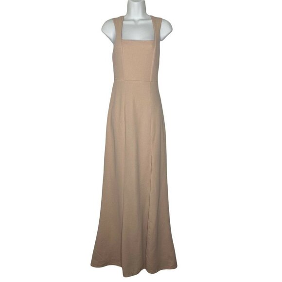 Show Me Your MuMu Womens Paris Maxi Gown Dusty‎ Blush Stretch SZ S - Picture 2 of 10